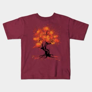 Autumn Tree Painting Kids T-Shirt